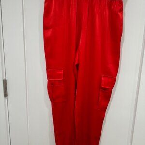 ALICE + OLIVIA Dede Smocked Cargo Pants Sz L